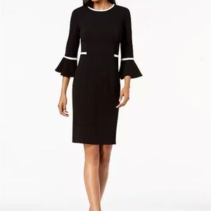 Calvin Klein Black Dress with White Trim